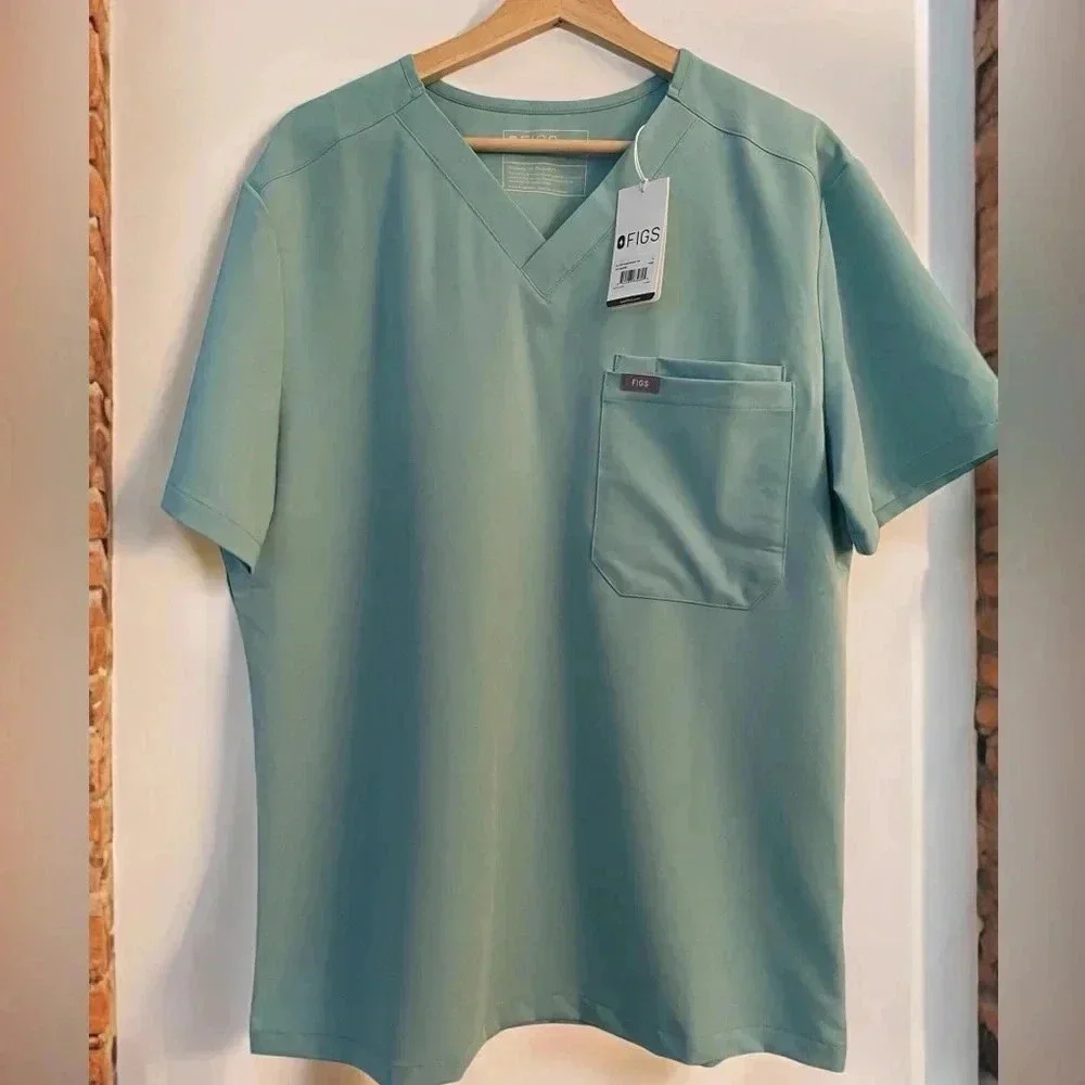 NWT FIGS Men’s Slim Leon Three Pocket Scrub Top M21SW1051  Size L FiGs - Picture 7 of 8